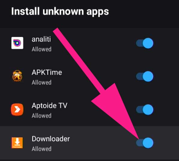 install unknown Apps - Downloader
